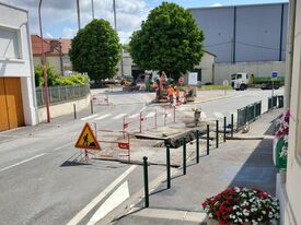 Travaux devant la mairie